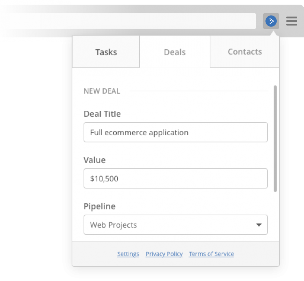 Create New Deals From Google Chrome