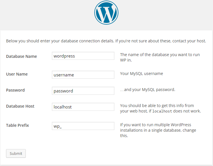 WordPress Install